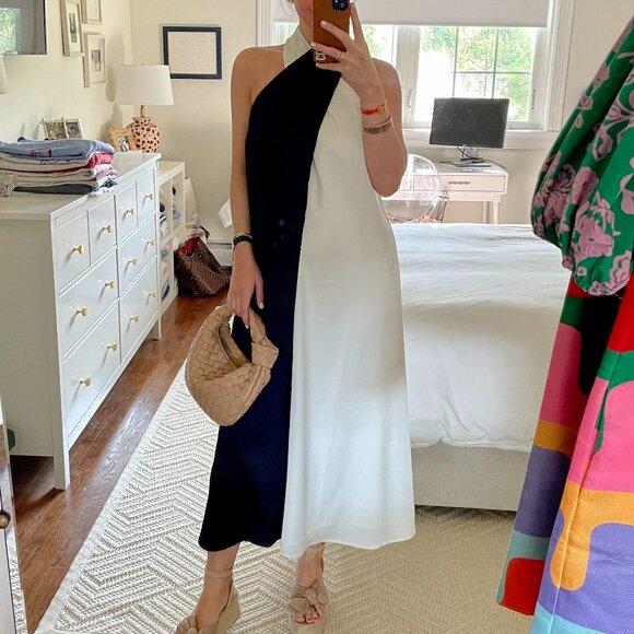 Tuckernuck Twisted D'Amore Dress Navy & White - Picture 1 of 6